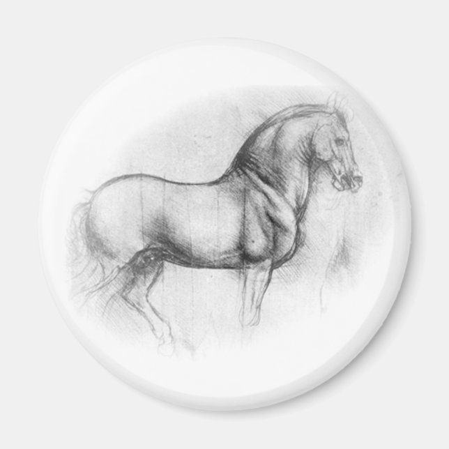 Leonardo DaVinci imán de caballos (Frente)