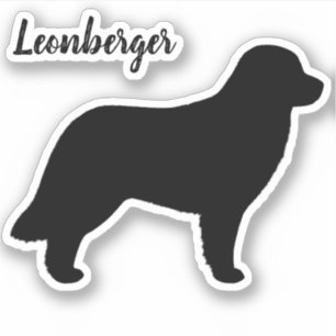 Leonberger Dog Silhouette Leo Vinyl Pegatina