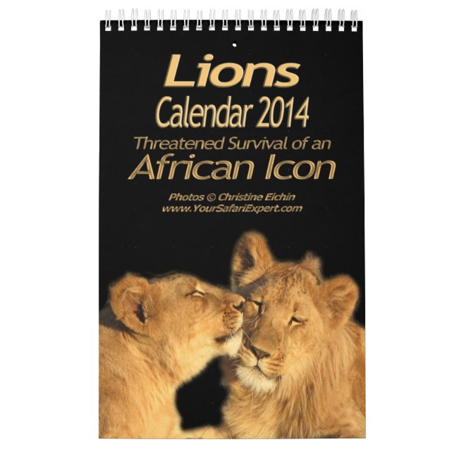 Leones - calendario africano 2014 (sola página) (Tapa)