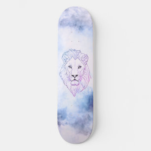 Leones con tie-dye hacen skateboard