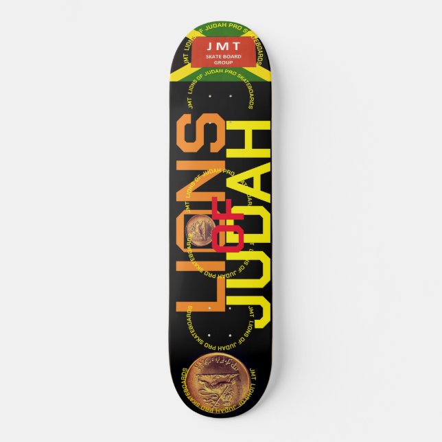 LEONES DE JUDÁ. Tabla de skateboard de 8 1/4" (Anverso)