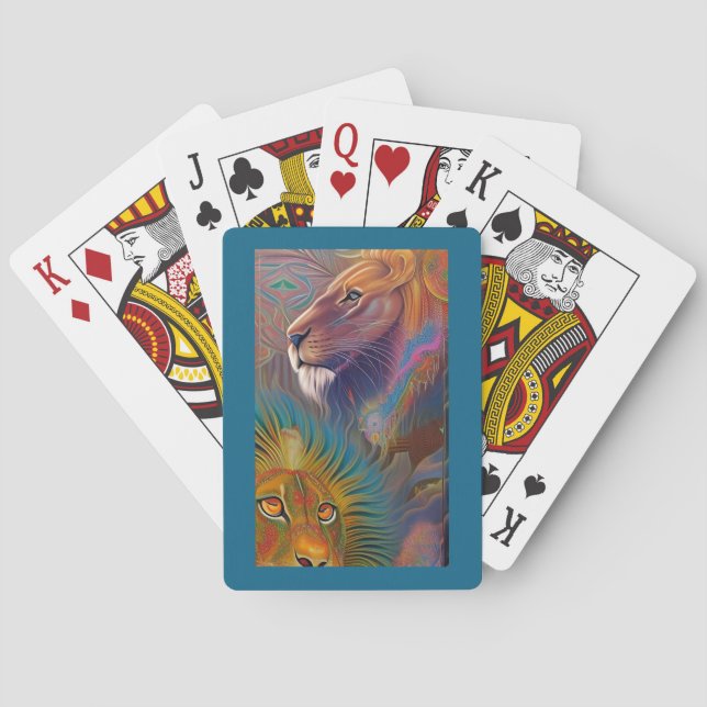 leones de la jungla jugando cartas (Reverso)