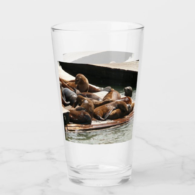 Leones marinos al sol en San Francisco (Anverso)