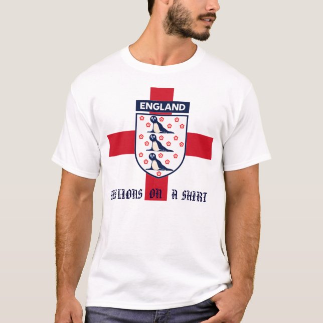LEONES MARINOS EN UNA CAMISETA DE INGLATERRA DE LA (Anverso)
