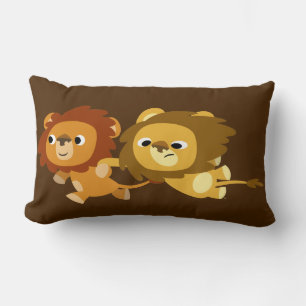 Leones Personalizados cortos en una almohada apres