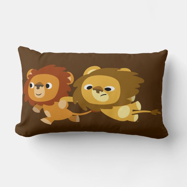 Leones Personalizados cortos en una almohada apres (Anverso)