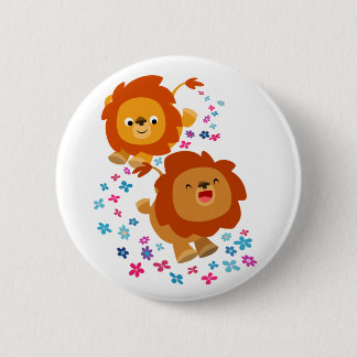 Leones Personalizados Cutos En El Botón Del Jardín