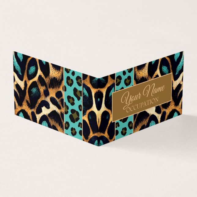 LEOPARD Animal Print - Tarjeta de presentación (Exterior)