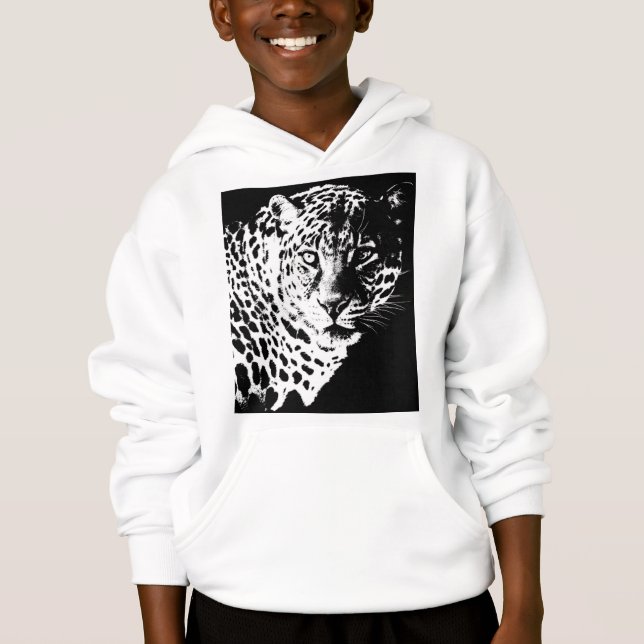 Leopard Face Boys Clothing Apparet Fashion White (Anverso)