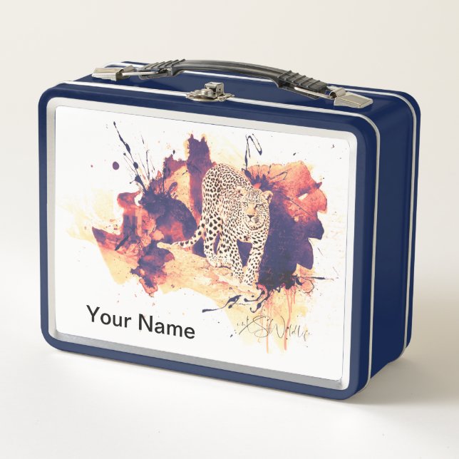 Leopard Lunch Box - Be Brave Personalizado Gift (Anverso)