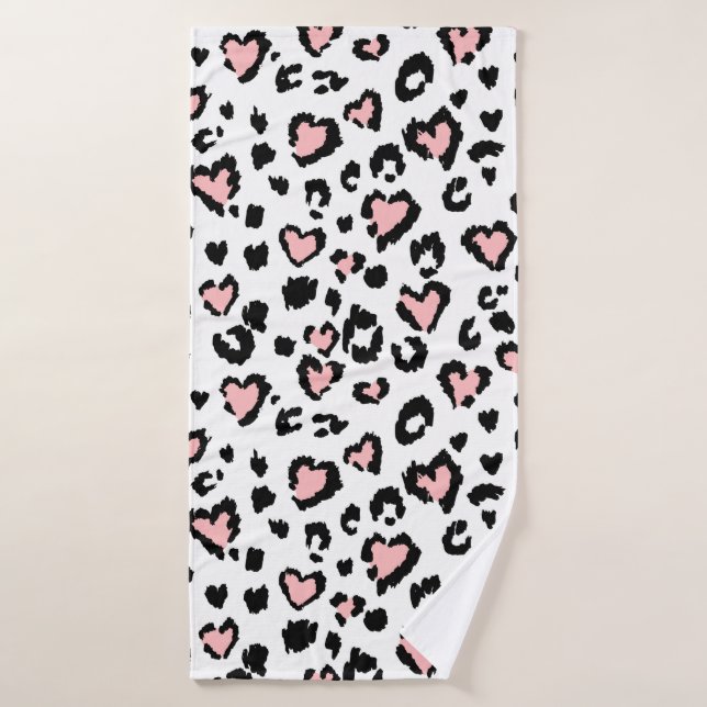 Leopard or jaguar seamless pattern, textured fashi (Toalla de baño)