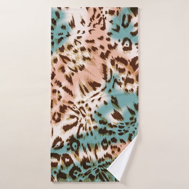 Leopard pattern illustration, animal print  (Toalla de baño)