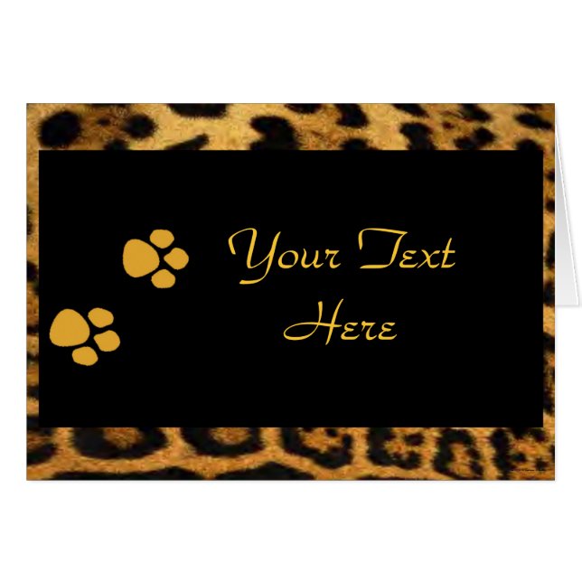 Leopard Paws Card (Anverso (Horizontal))