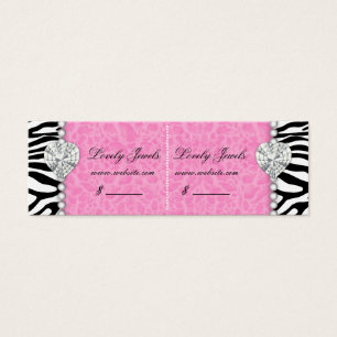 Leopard Pearl Lace Jewels Etiqueta de precio Doble