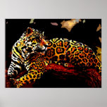 Leopard Poster Print - Pop Art Wild Animal Posters<br><div class="desc">Face of Leopard Posters Prints - Motivational Courage / Confidence Pop Art Yellow Tones  Head / Portrait Digital Animal Artwork - Big Cats Digital Images</div>