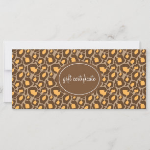 Leopard Print Boutique Style Certificados de regal