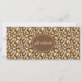 Leopard Print Boutique Style Certificados de regal