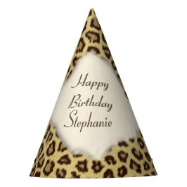Leopard Print Happy Birthday Fiesta Gorra