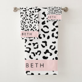 Leopard Print, Spots, Black And White, Tu Nombre
