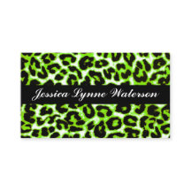 Leopard Print tarjetas profesionales modernas