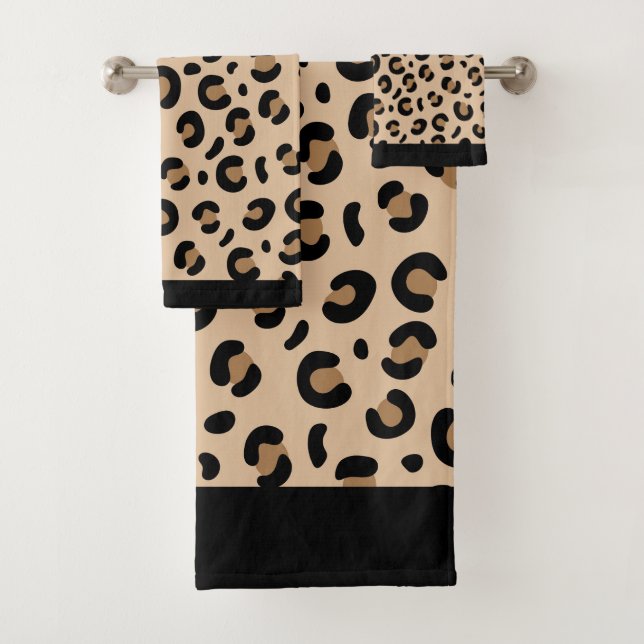 Leopard Print Towel Set (In situ)