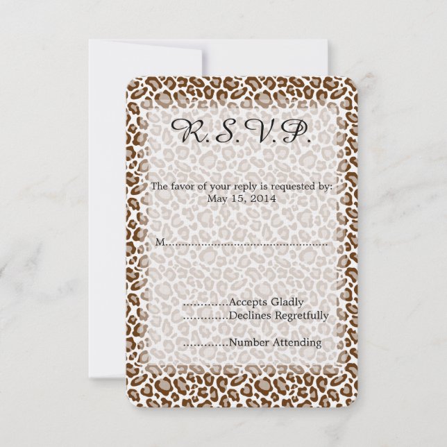 Leopard Print Wedding RSVP (Anverso)