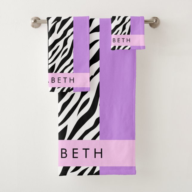 Leopard Print, Zebra Print, Purple, Tu Nombre (In situ)