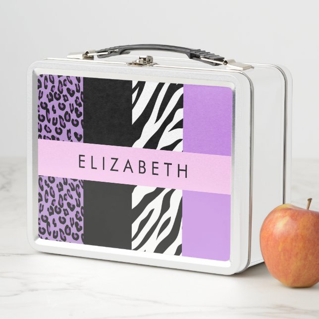 Leopard Print, Zebra Print, Purple, Tu Nombre (In situ)