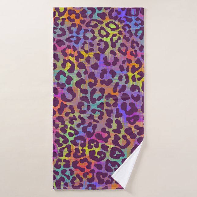 Leopard skin pattern. Repeating seamless animal ba (Toalla de baño)