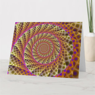 Leopard Skin Spiral Gran Tarjeta de Saludo