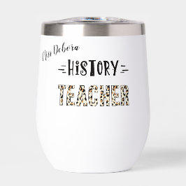 Leopard tigerprint profesor de historia personaliz