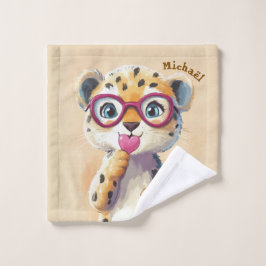 Leopard Valentine's Day Heart Badge - Kids School