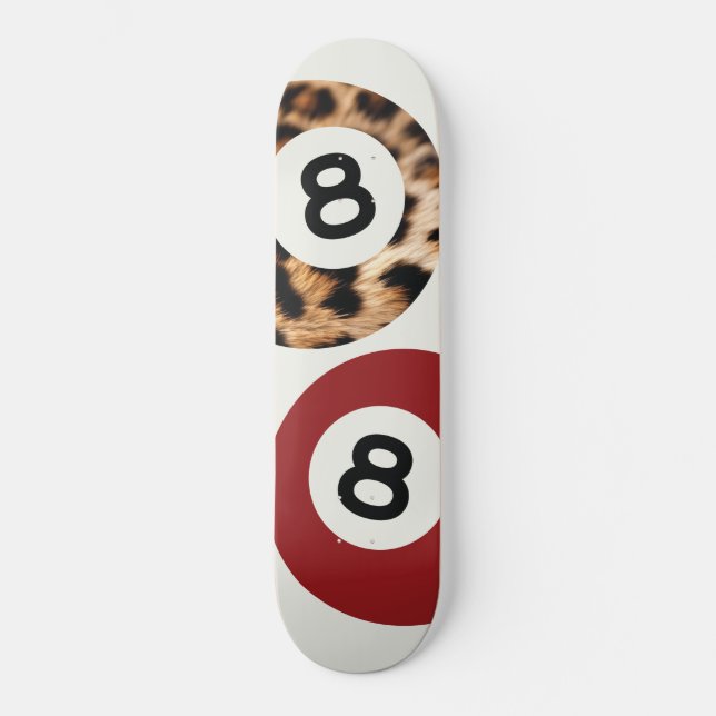 Leopardo 8 Moda de bolas Estética Skateboard Wall  (Anverso)