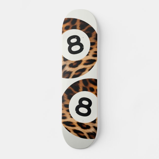 Leopardo 8 Moda de bolas Estética Skateboard Wall  (Anverso)