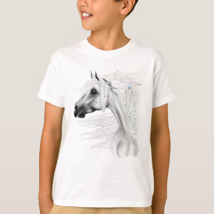 Leopardo Appy y camisa de las plumas blancas