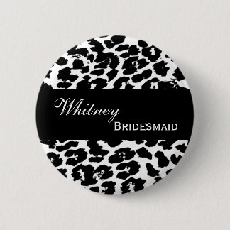 Leopardo blanco V207A del negro del botón del Pin