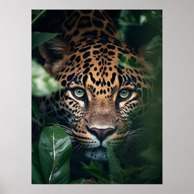 Leopardo de arte poster (Frente)