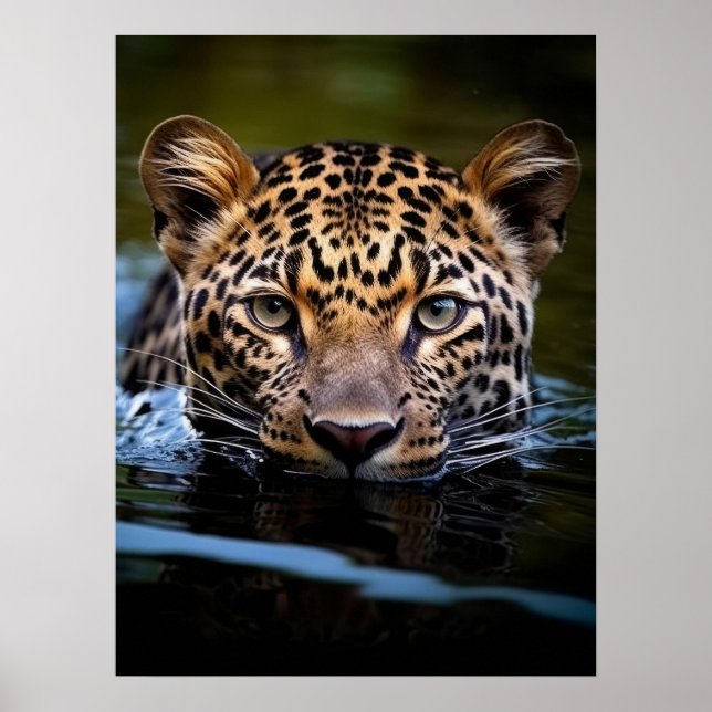 Leopardo de arte poster (Frente)