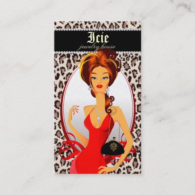 Leopardo de la cebra de la tarjeta de visita del (Anverso)