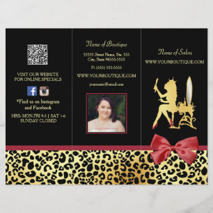 Leopardo De La Corona Dorada Con Folleto De Salon