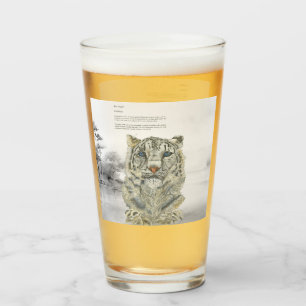 Leopardo de la Nieve Pintado A Mano