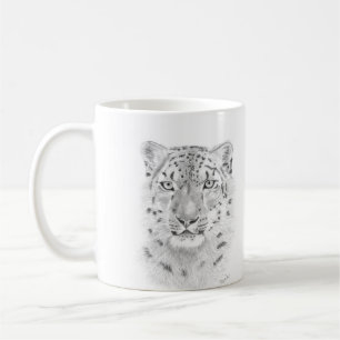 Leopardo de la nieve - tazas de arte animal