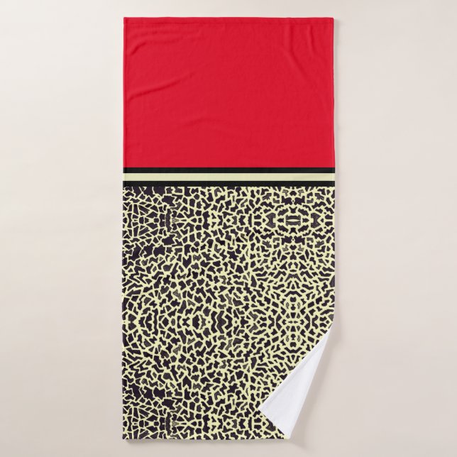 Leopardo de los Cremas Rojos (Toalla de baño)