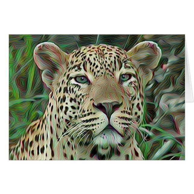 Leopardo de los ojos verdes (Anverso (Horizontal))