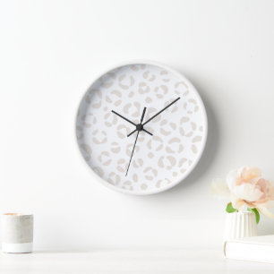 Leopardo del reloj de pared de moda