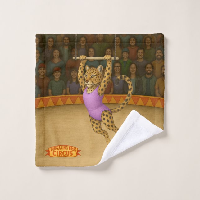 Leopardo en un trapecio (Toallita)