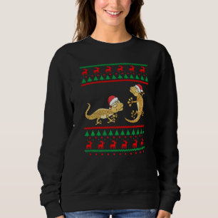 Leopardo Gecko Navidades feos Sweater Funny Lizard