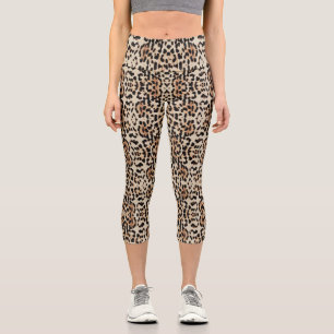 Leopardo Impresión de Capri Leggings