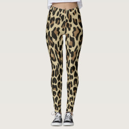 Leopardo marrón animal chita Leggings