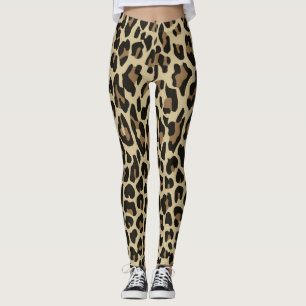 Leopardo marrón animal chita Leggings